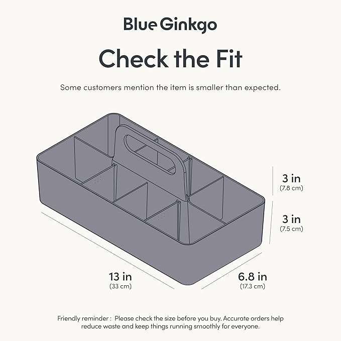 BLUE GINKGO Stackable Organizer Caddy – Korean-Made Portable Tote - Image 3