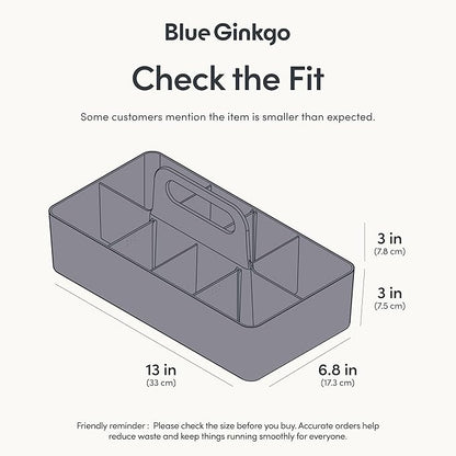 BLUE GINKGO Stackable Organizer Caddy – Korean-Made Portable Tote - Image 3
