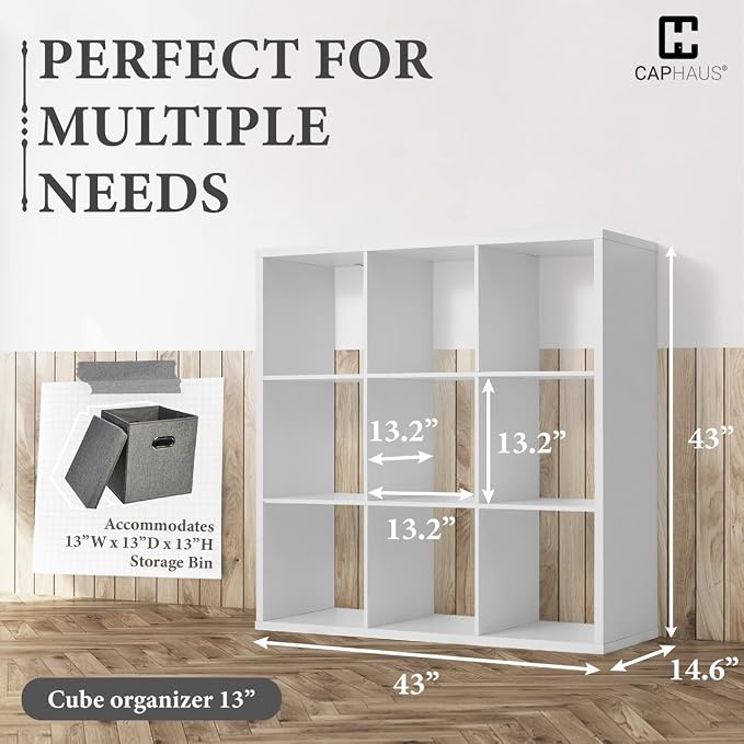 CAPHAUS Sturdy Room 13-Inch Cube Storage Organizer Shelf, - Image 3