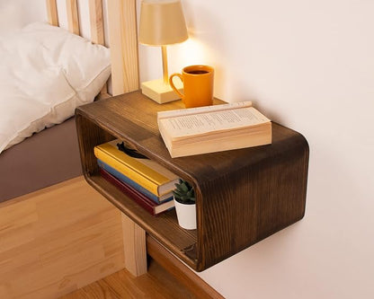 Floating Nightstand Wooden, Bedside Table, Nightstand Shelf, Wall Mounted - Image 5