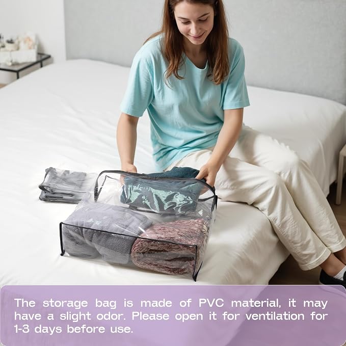 5PACK Clear Zippered Storage Bags - Image 8
