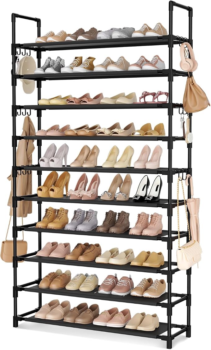 LANTEFUL Tall Shoe Rack 10 Tier Shoe Organizer Large Shoe Shelf by LANTEFULforTidyingHouse
