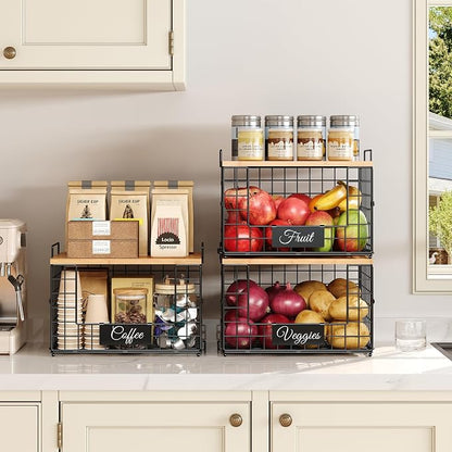 2 PACK XXL Potato and Onion Storage Bins, Pantry Organizers and Storage | - Image 2