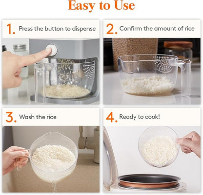 Lifewit Rice Dispenser 25 Lbs, Rice Storage Container Sealed Moisture Proof - Image 9