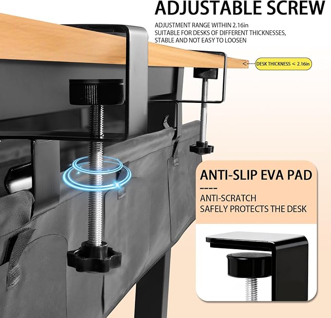 Under Desk Cable Management Tray, Fabric Tray - Image 3