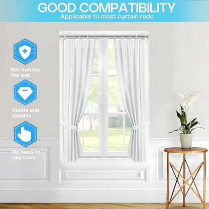 Spring Tension Curtain Rod 24-46 inch, Adjustable Expandable Tension Curtain - Image 6