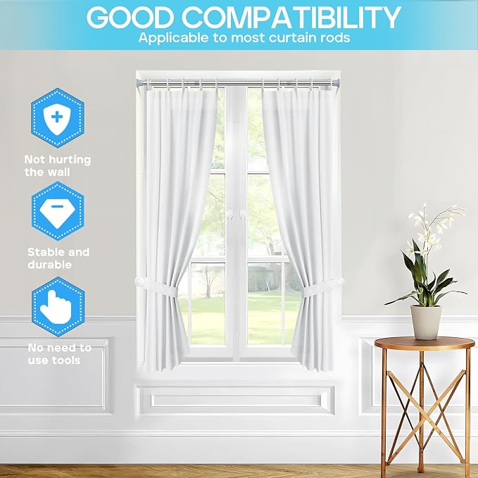 Spring Tension Curtain Rod 18-36 inch, Adjustable Expandable Tension Curtain - Image 6