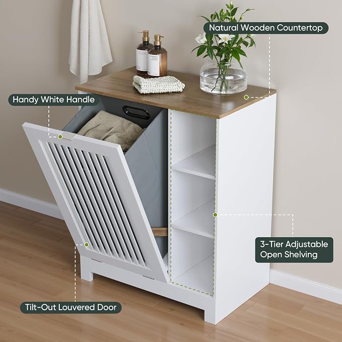 Tilt Out Laundry Hamper Cabinet - Image 4