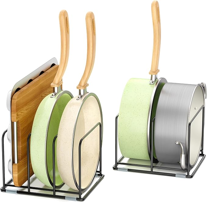Pan and Pot Organizer Rack, Cutting Board Organizer by Laemyfyre