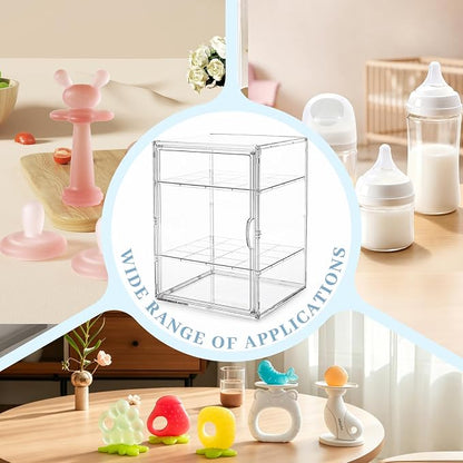 Baby Bottle Organizer, 3 Tier Bottle Storage Organizer Baby | Acrylic Bottles - Image 4