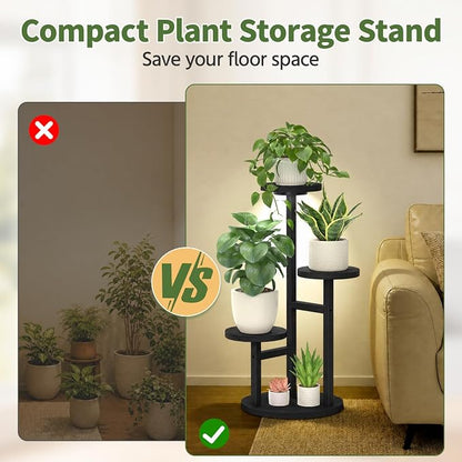 LASZOLA 3 Tiered Wood Plant Stand Indoor Corner - Image 9