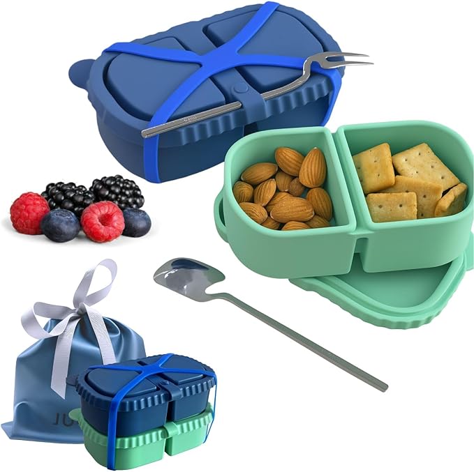 2 Pack Reusable Silicone Snack Containers by Unknown