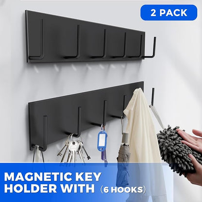 2Pcs Magnetic Key Holder Wall Mount, Magnetic Key Rack Hanger - Image 5