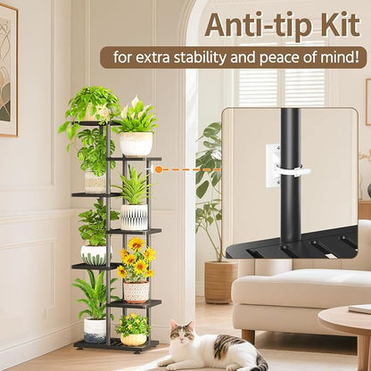 LASZOLA 6 Tier Plant Stand Indoors Outdoors - Image 5