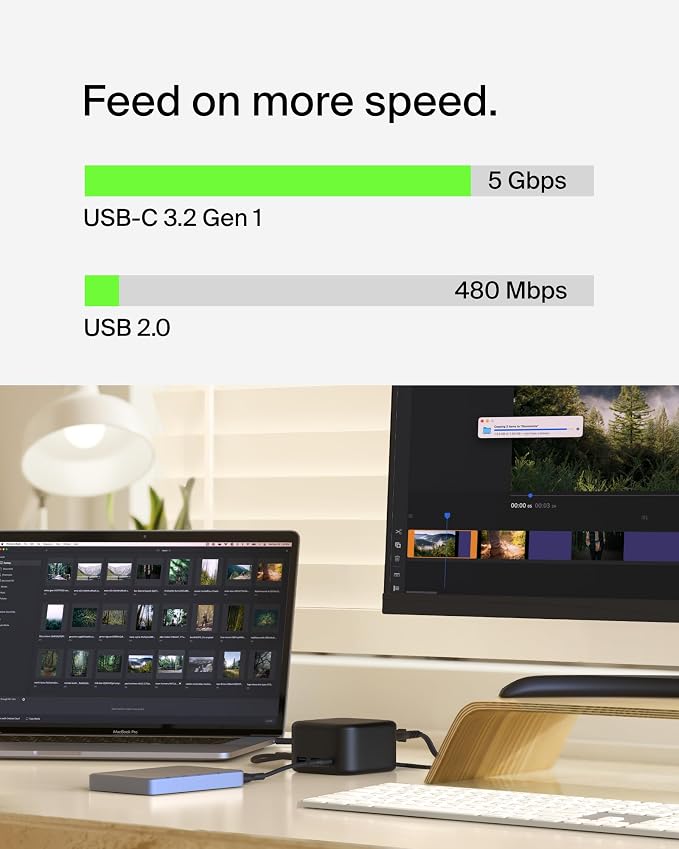 Belkin Connect USB-C 6-in-1 Core GaN Dock 130W, Gigabit Ethernet, & HDMI 4K - Image 4