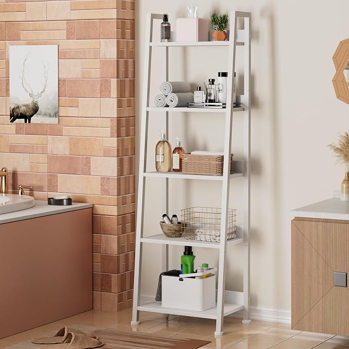 Furologee Ladder Shelf, 5 Tier Bookshelf - Image 8