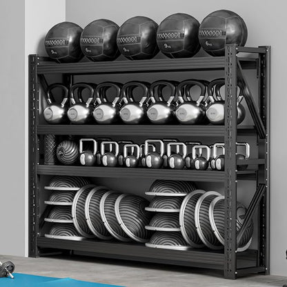 60" W Garage Shelving, 4-Tier Heavy Duty Storage Shelves Unit by Unknown