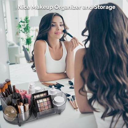 Cosmetic Makeup Storage Organizer, Countertop Makeup Perfume, Rotating Makeup - Image 5