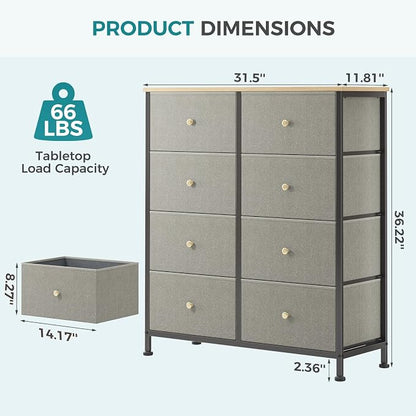 OLIXIS 8 Drawer Storage Dresser - Image 3