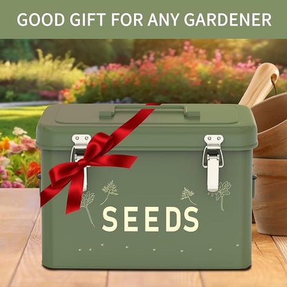 Orionstar Seed Storage Organizer, Metal Seed Saving Box - Image 7