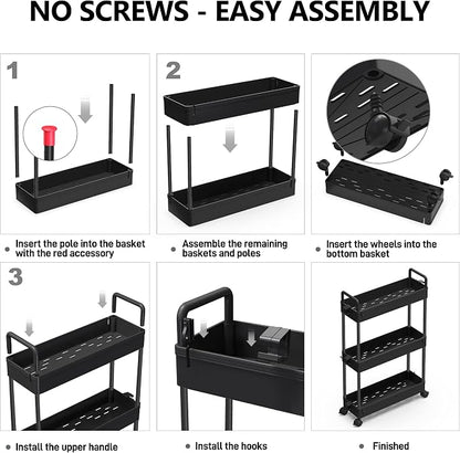 SOLEJAZZ Slim Rolling Storage Cart - Image 7