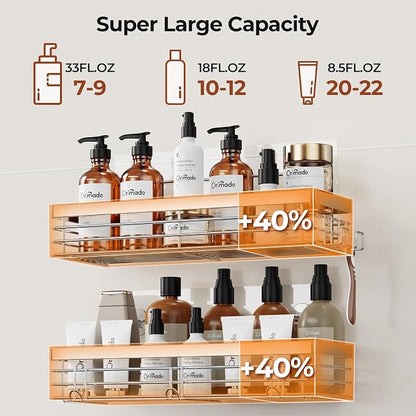Orimade Shower Caddy with 5 Hooks Organizer - Image 5
