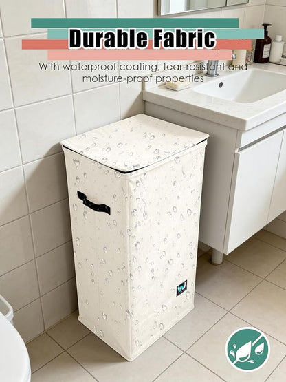 WTREE Laundry Hamper with Lid, Reinforced Sturdy Clothes Hamper with - Image 4