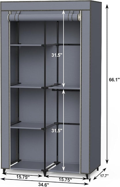 Gray Cover Portable Closet - Image 6