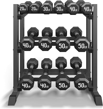 3-Tier Dumbbell Rack, 1100LB Capacity Adjustable Weight Rack by Jusgym