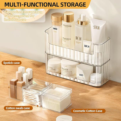 PAVSTINE 2-Tier Stackable Medicine Cabinet Organizer, Narrow Bathroom Makeup - Image 2