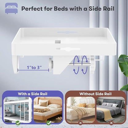 Bedside Shelf for Top Bunk Bed, Bedroom Dorm Room Essential Nightstand for - Image 7