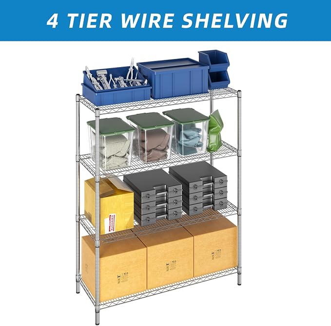 Guan River 4-Shelf Heavy Duty Wire Shelving, Metal Shelf, Sturdy and Durable - Image 6