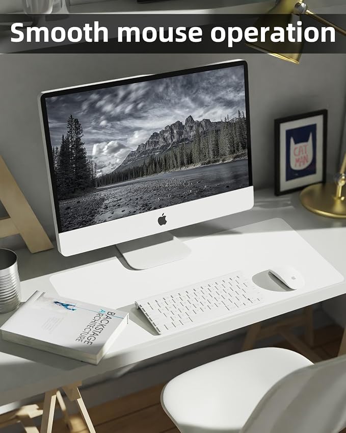 Pu Leather Desk Protector, Mouse Pad, Laptop Mat, Non-Slip Blotter, Waterproof - Image 4
