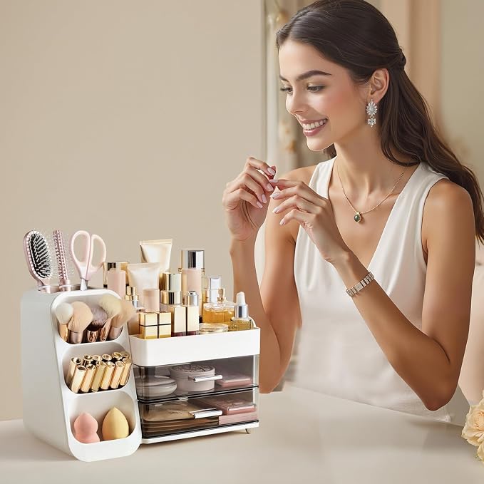 HBlife Makeup Organizer with Brush Holder - Image 6