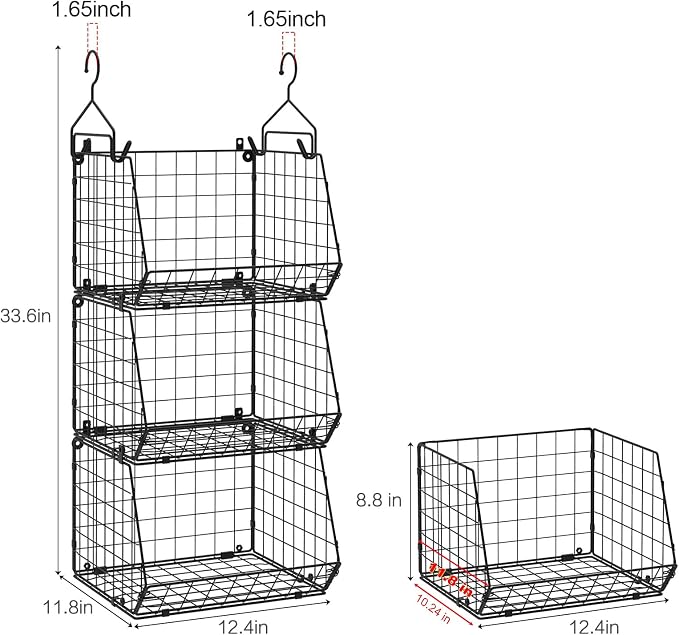 X-cosrack 3-Tier Hanging Closet Organizer, Laundry Room Organization | Space - Image 3