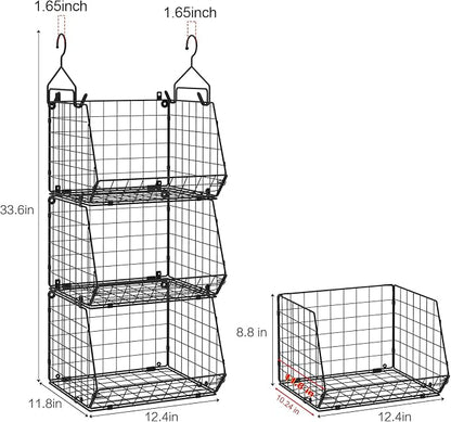 X-cosrack 3-Tier Hanging Closet Organizer, Laundry Room Organization | Space - Image 3