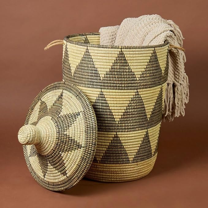 Tall Large Decorative Wicker Storage Basket by Senegalo