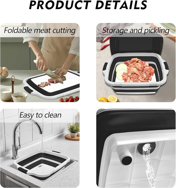 8L/16L BBQ Prep Tub with Cutting Board, Lid & Complimentary Mitts/Gloves – - Image 6