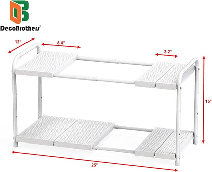 Deco Brothers Under Sink 2 Tier Expandable Shelf Organizer - Image 2