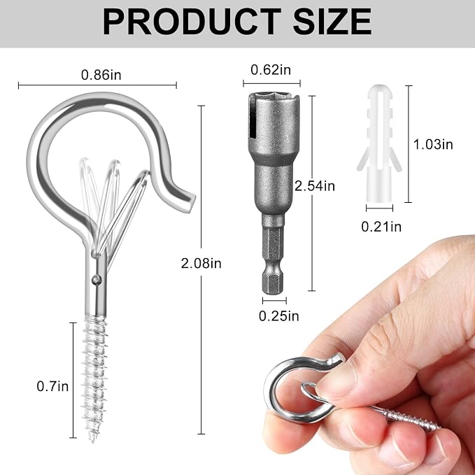 96 PCS Q-Hanger Hooks, Screw Hooks - Image 7