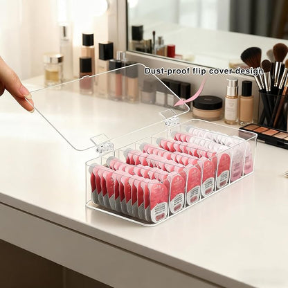 Clear Acrylic Makeup Organizers, 7-Section Bathroom Organizer - Image 3
