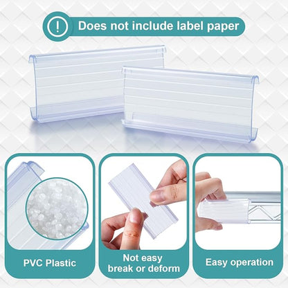 38 Pack Wire Shelf Label Holder, 3 inch Shelf Labels, Shelf Clips - Image 3