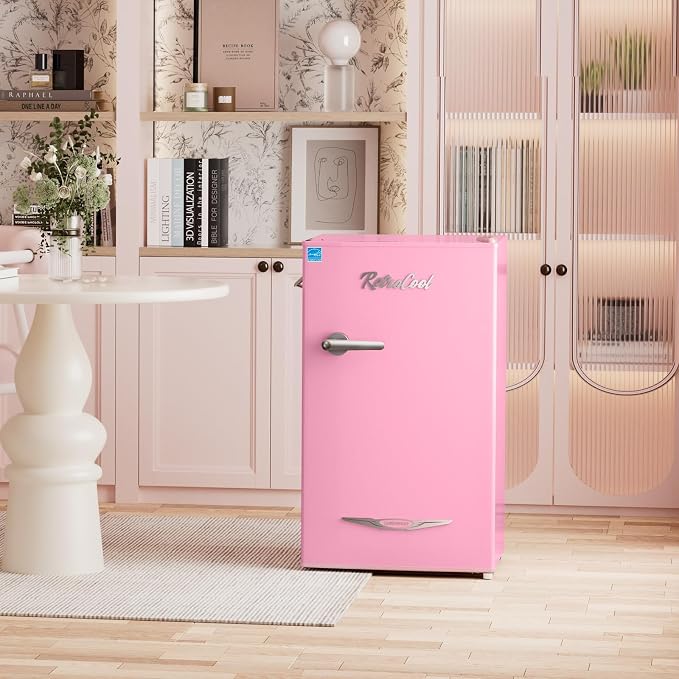 Upstreman 3.2 Cu.Ft Retro Mini Fridge - Image 7