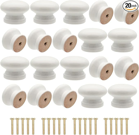 Wooden Cabinet Knobs 20Pcs by Cangder