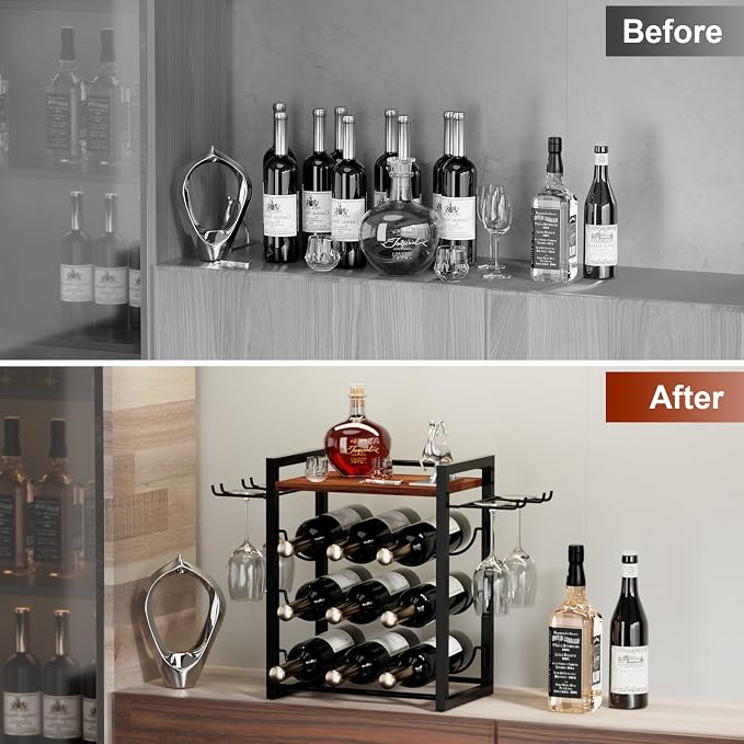 B4Life Wine Rack Countertop, Wine Glass Holder and Bottle Holder - Image 4