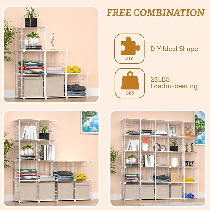 TUMUCUTE Closet Organizer, Organizers and Storage, Cabinet Metal Shelf Rack - Image 7