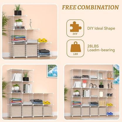 TUMUCUTE Closet Organizer, Organizers and Storage, Cabinet Metal Shelf Rack - Image 7