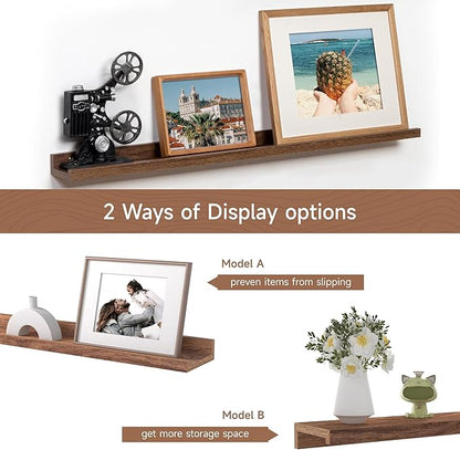 Fun Memories Picture Ledge Shelf, 36 Inch Floating Shelves Set of 2, Nursery - Image 6