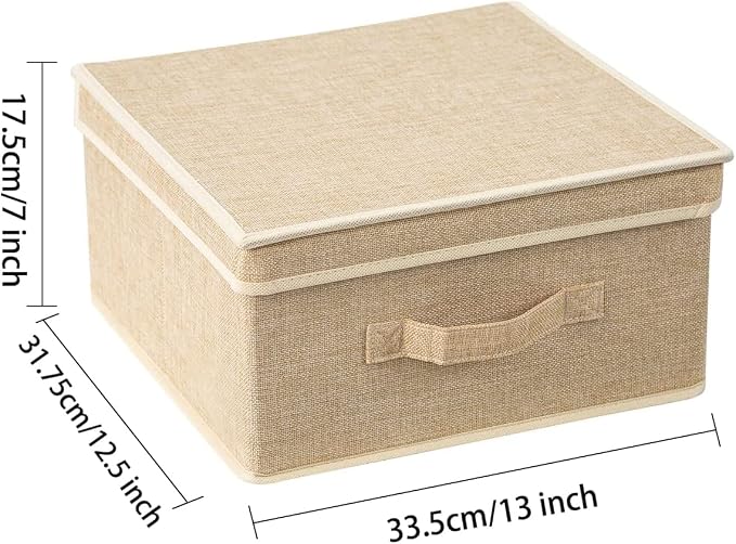 Storage Bins with Lid, Foldable Clothing Storage Box case with Handle - Image 7