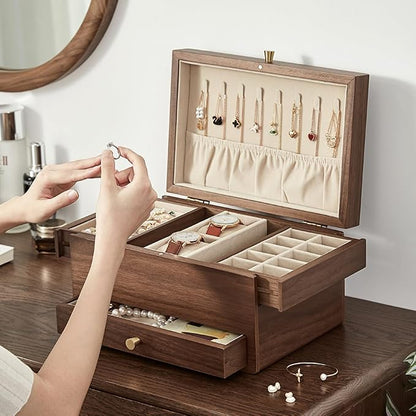 CHOSIN Black Walnut Wooden Jewelry Box - Image 6